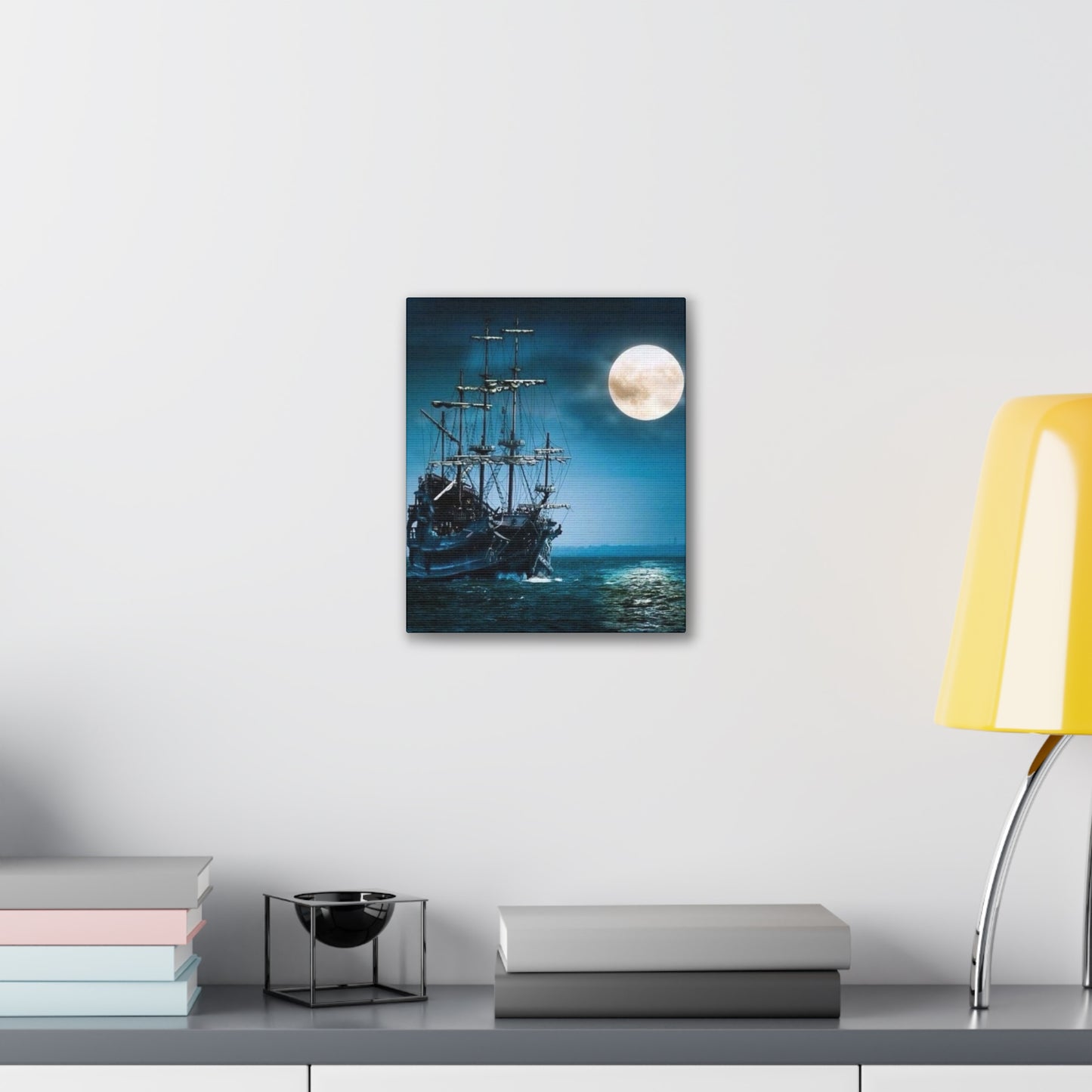 At Sea by Moonlight - Canvas Stretched, 0.75"