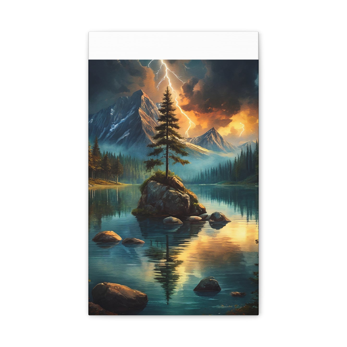 Mountain Island - Canvas Stretched, 0.75"