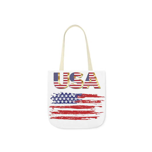 American - Canvas Tote Bag, 5-Color Straps - Patriotic