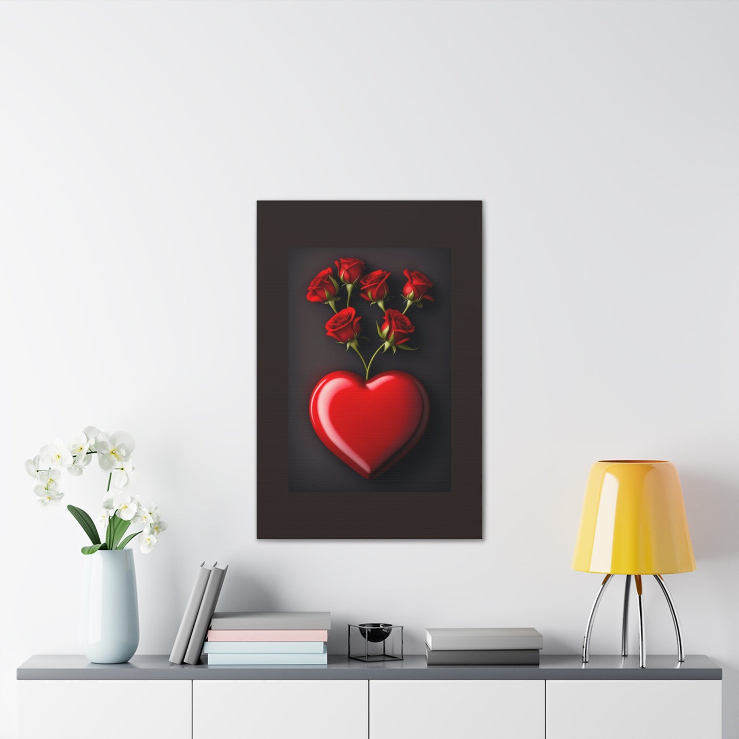 Heart and Roses - Canvas Stretched, 0.75" - Mother's Day