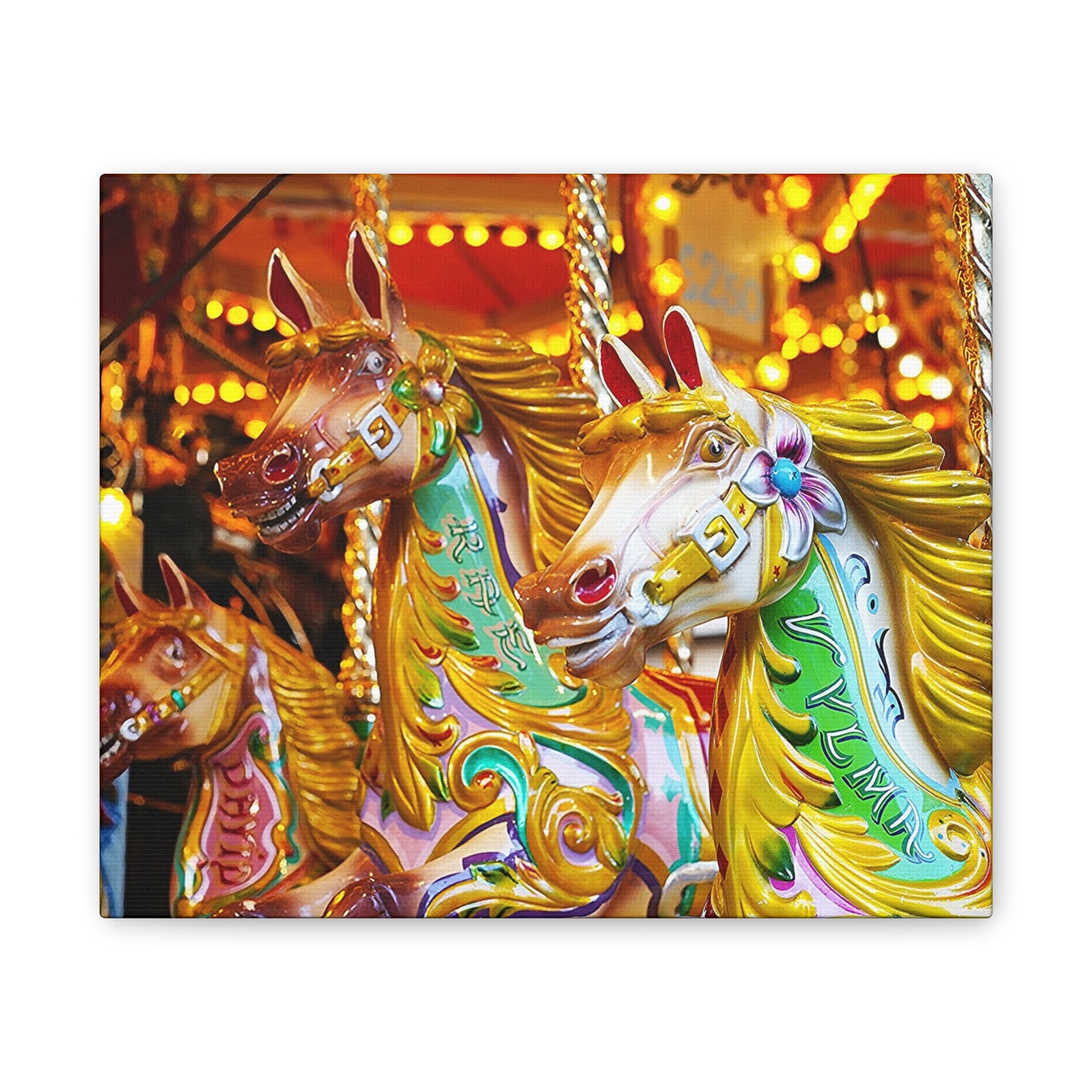 Carousel Horses 1 - Canvas Stretched, 0.75"