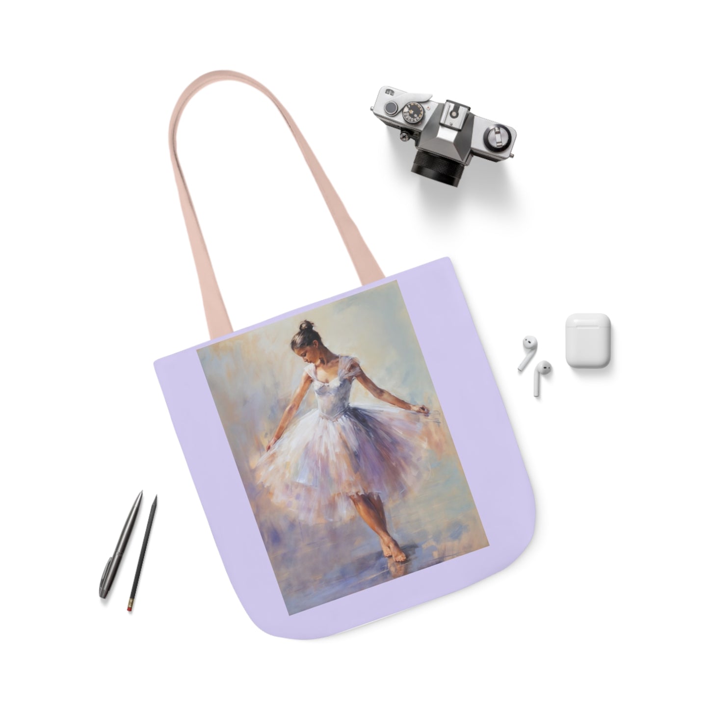 Dancer - Canvas Tote Bag, 5-Color Straps