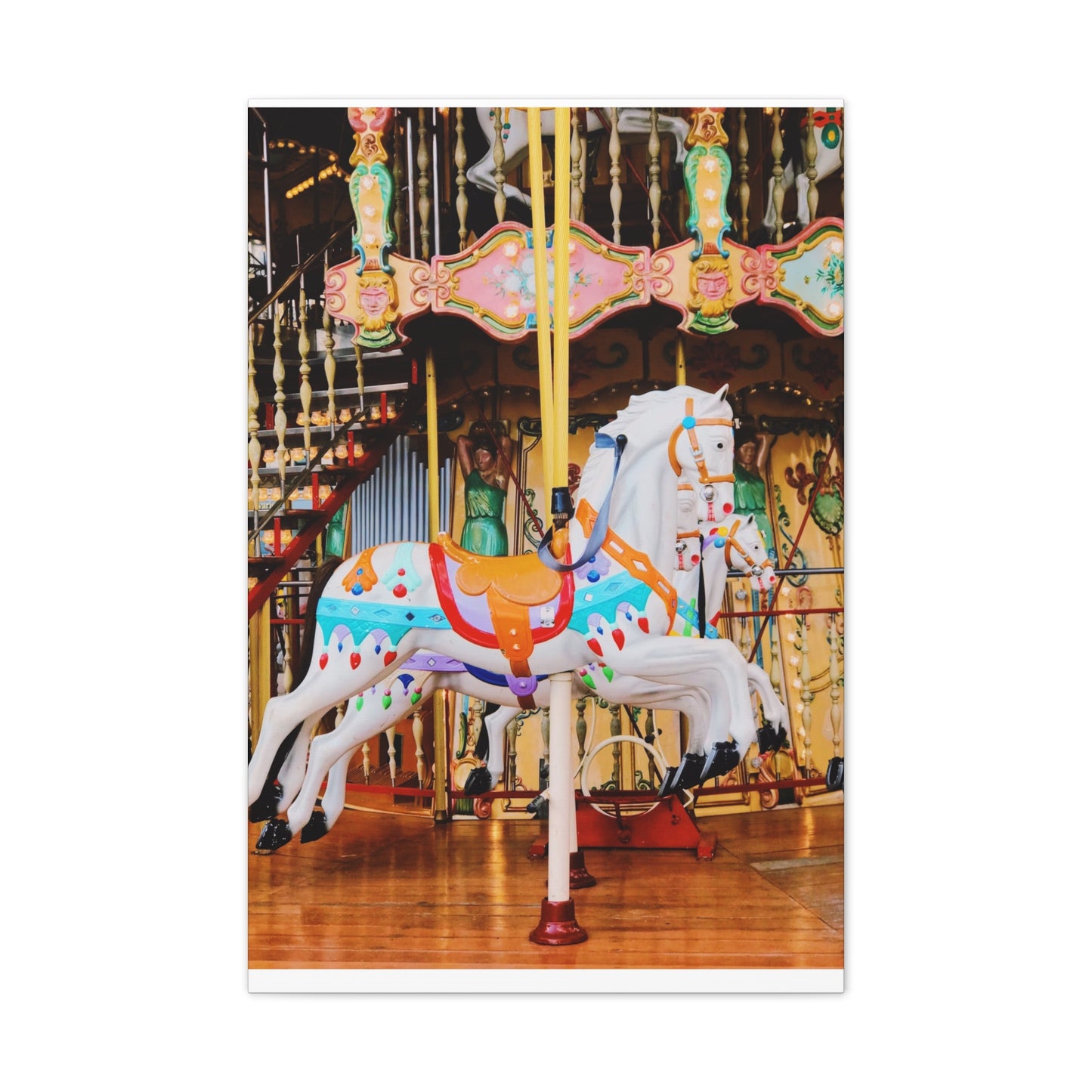 Carousel Horses - Canvas Stretched, 0.75"