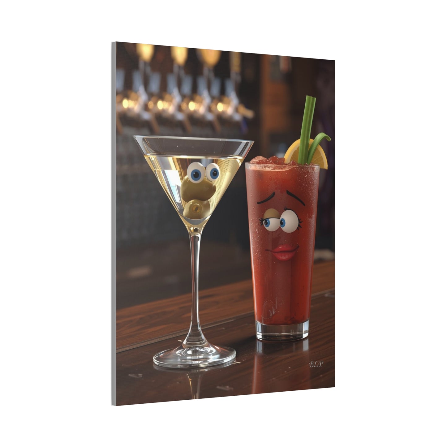 Couple of Drinks - Canvas Stretched, 0.75" - 2026 Wall Art - Creative