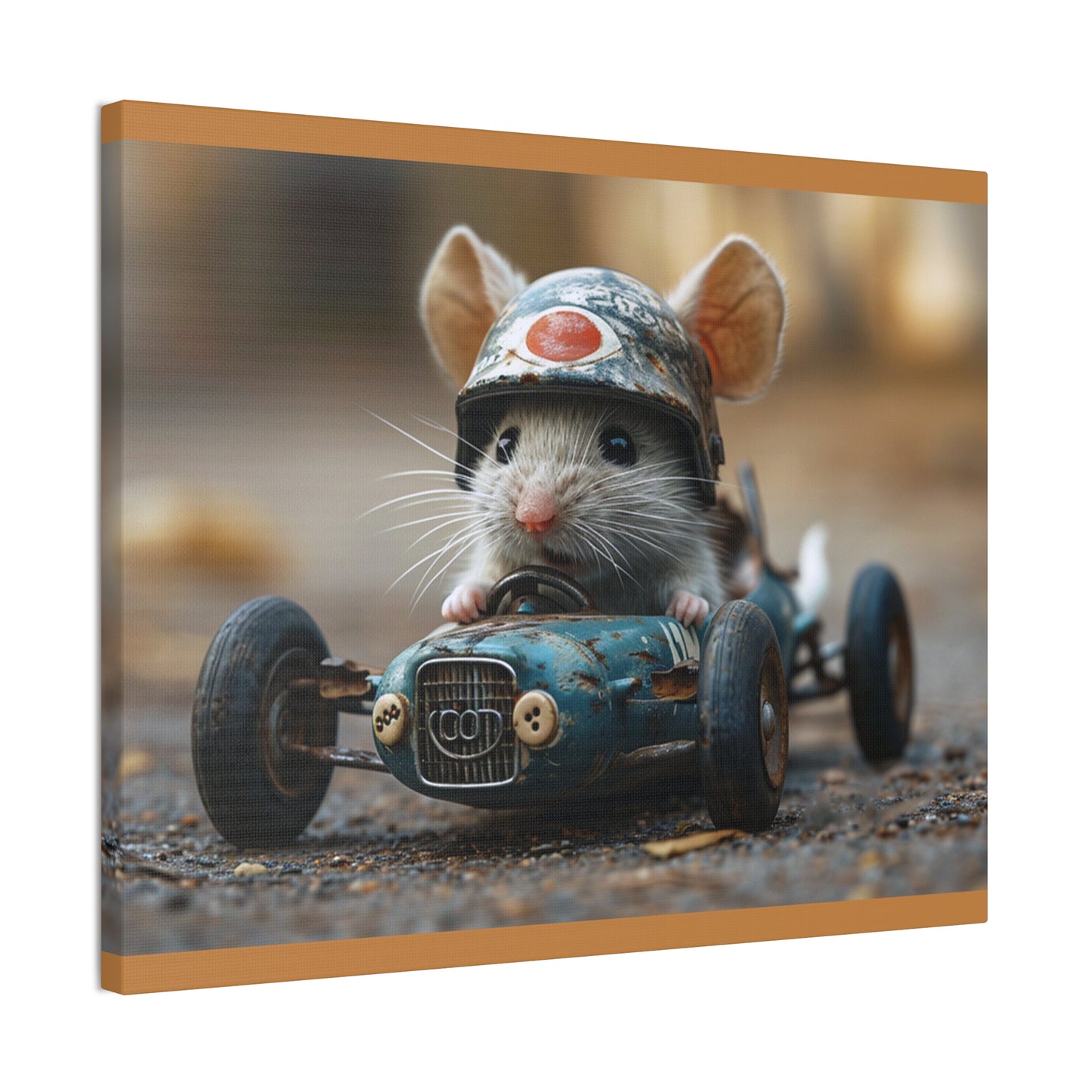 Mouse Racer - Canvas Stretched, 0.75"