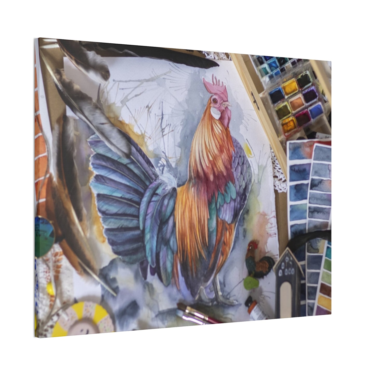 Rooster Art - Canvas Stretched, 0.75"