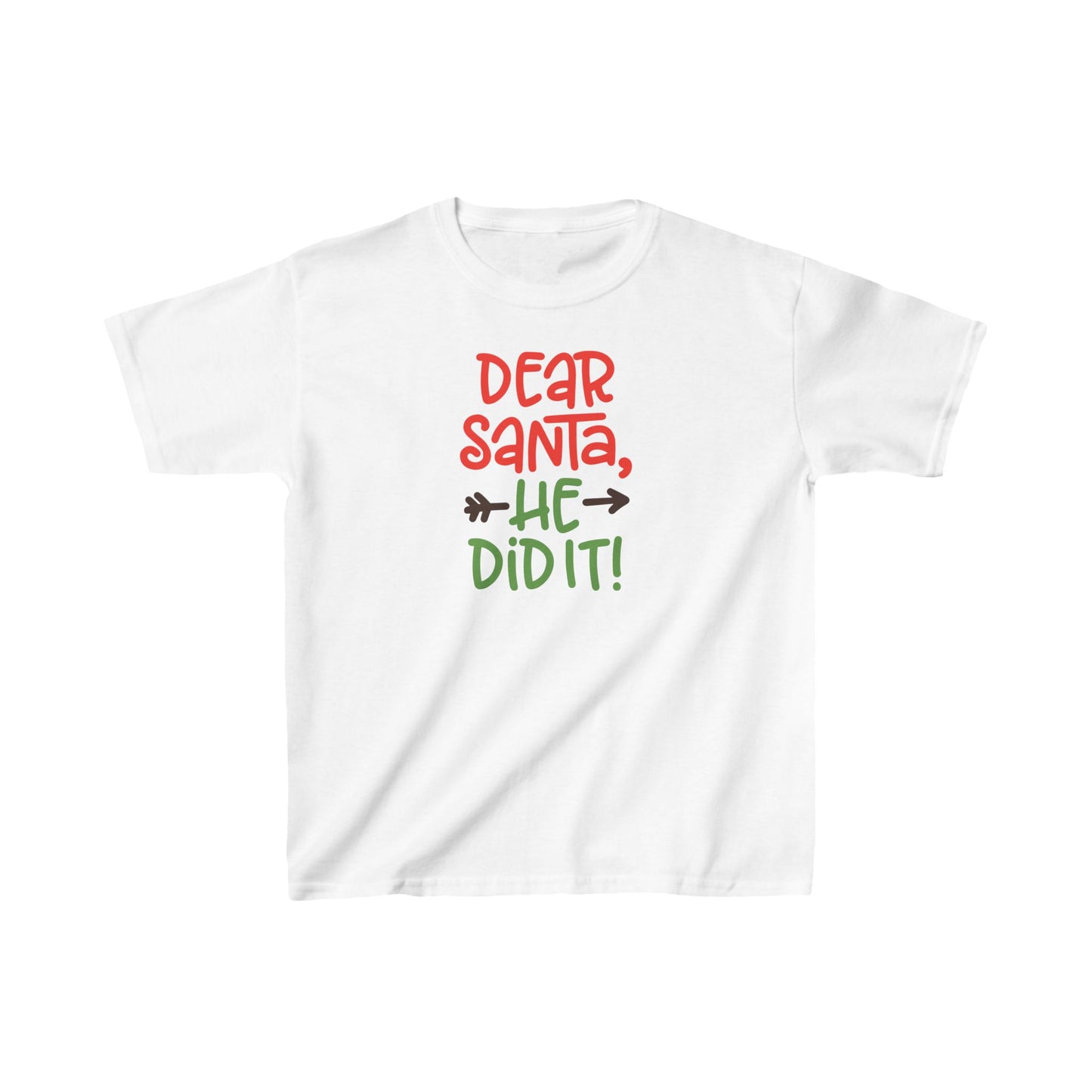 Kids - He Did it -  Heavy Cotton™ T-Shirts - Christmas