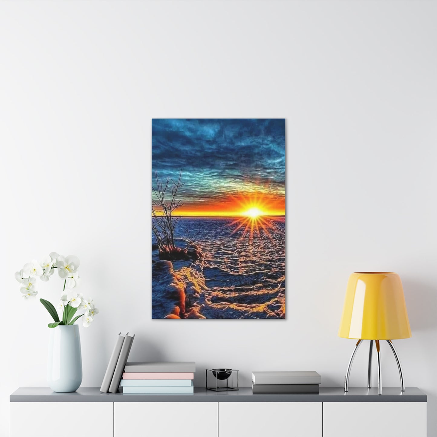 Sunrise on the Ocean - Canvas Stretched, 0.75"