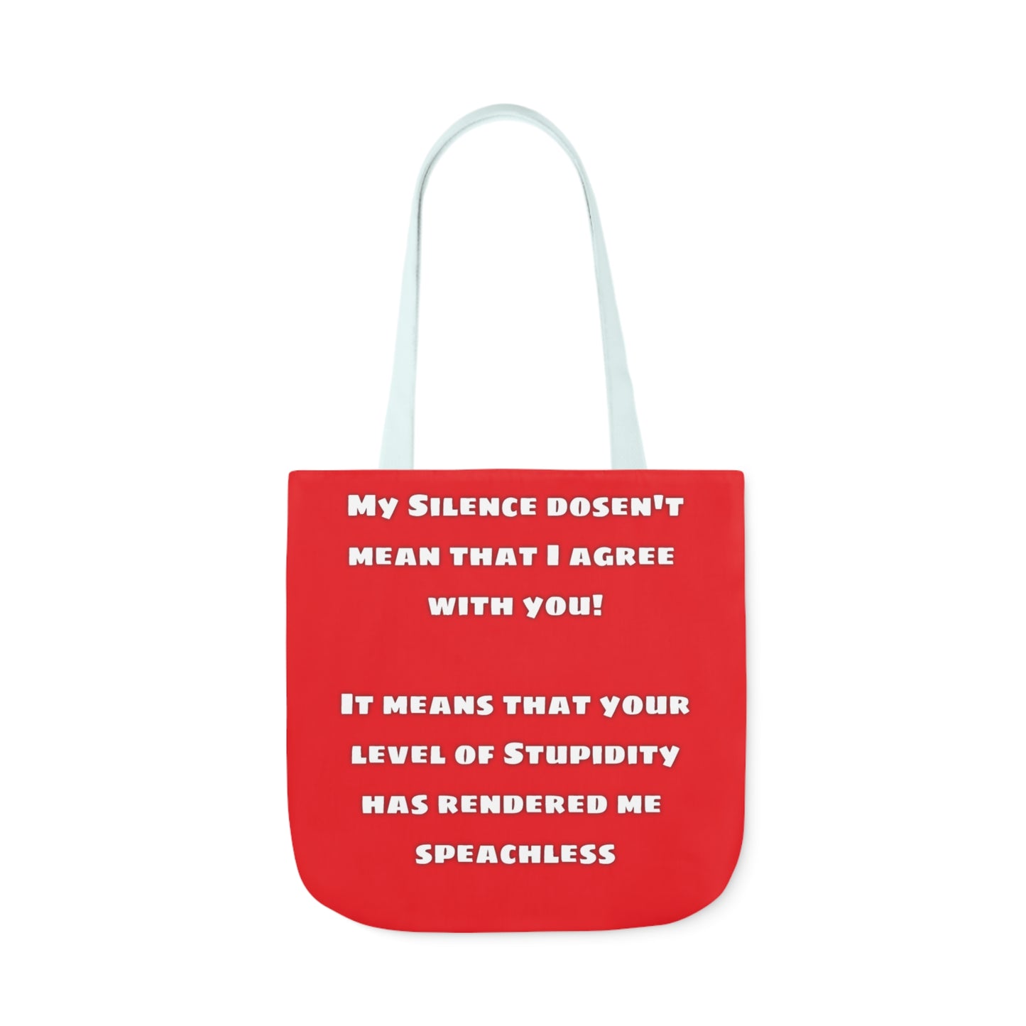 My Silence - Canvas Tote Bag, 5-Color Straps