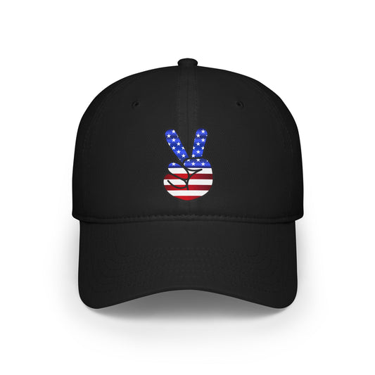 Peace Sign Flag - Low Profile Baseball Cap