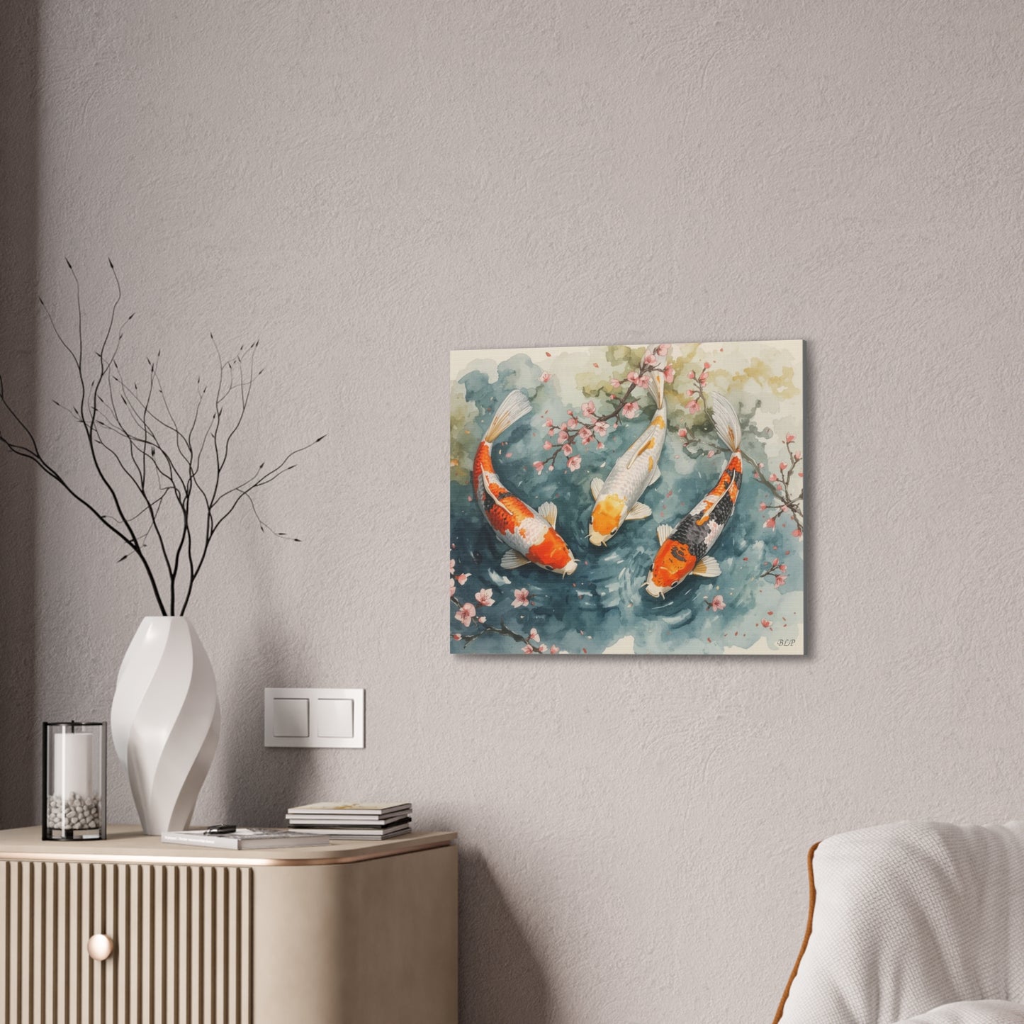 Three KOI - Canvas Stretched, 0.75" - 2026 Wall Art - Animals