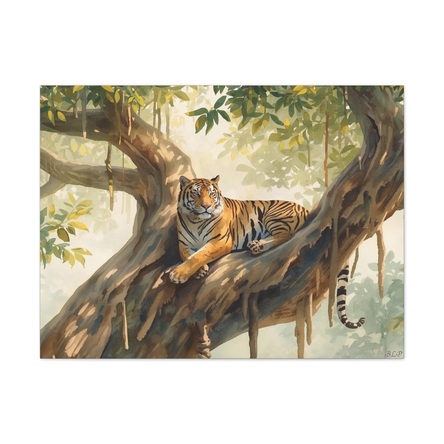Tiger Lounging - Canvas Stretched, 0.75" - 2026 Wall Art - Animals