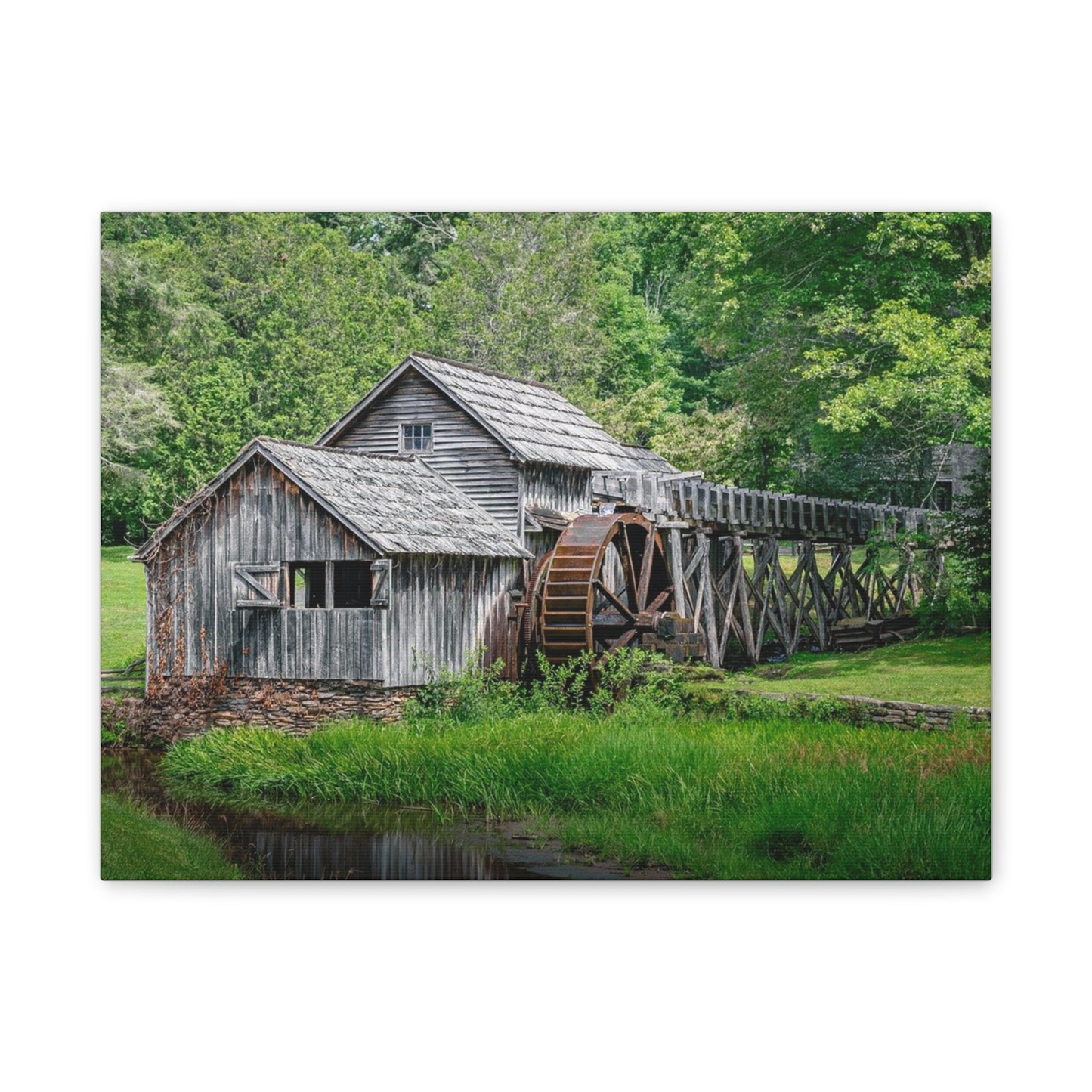 Water Wheel - Canvas Stretched, 0.75"