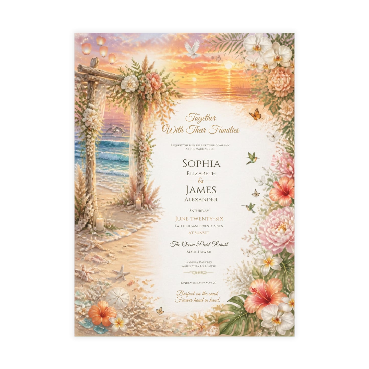 Hawaiian Wedding - Postcard Bundles (envelopes included)