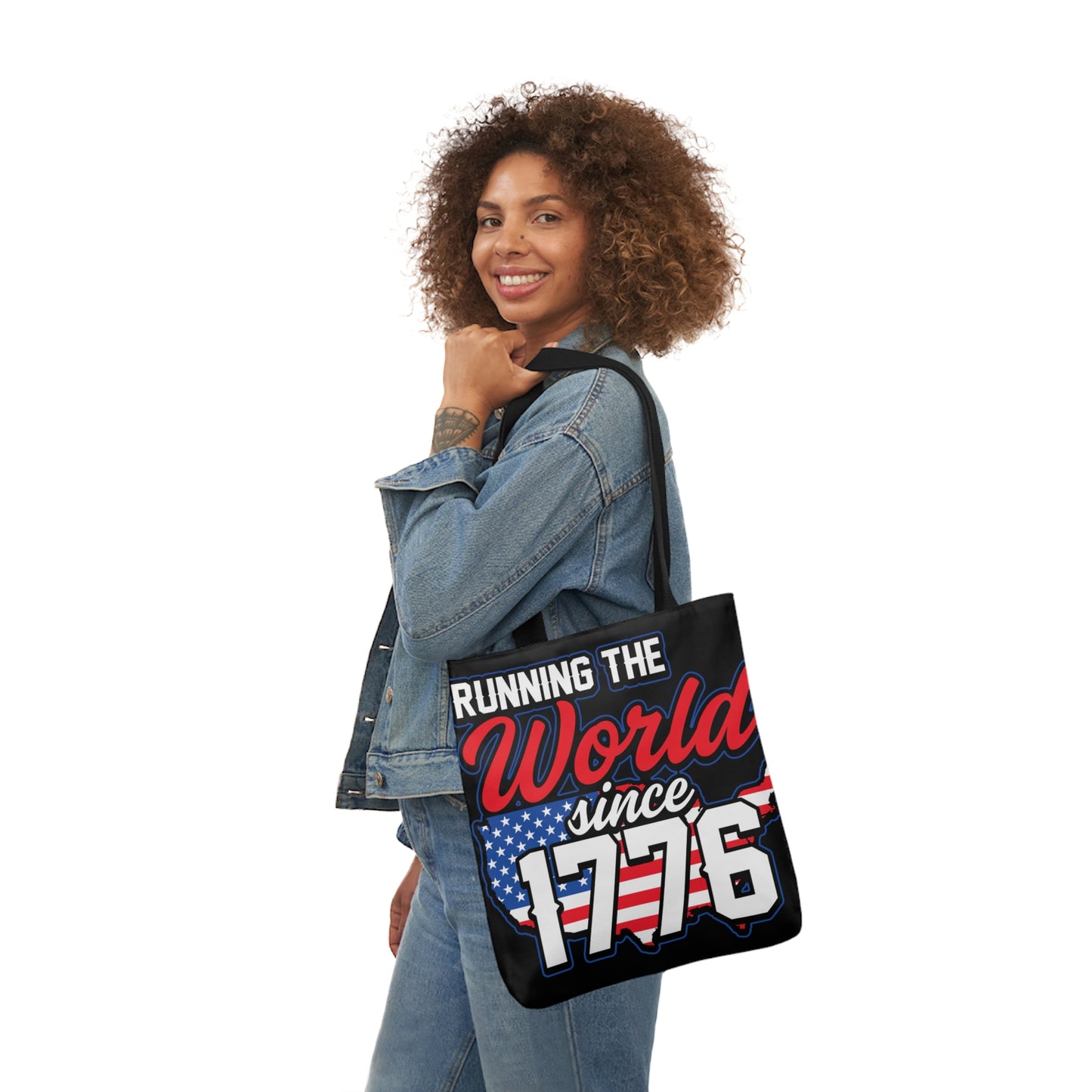 Running the World - Canvas Tote Bag, 5-Color Straps