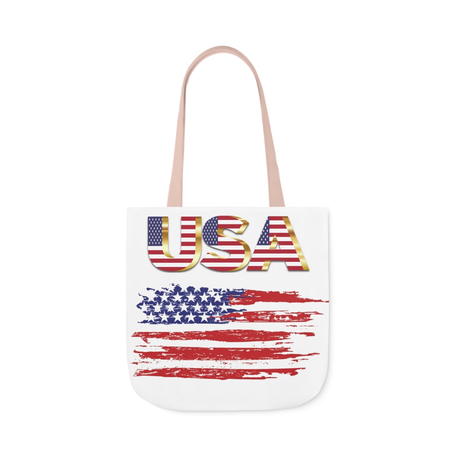 American - Canvas Tote Bag, 5-Color Straps - Patriotic