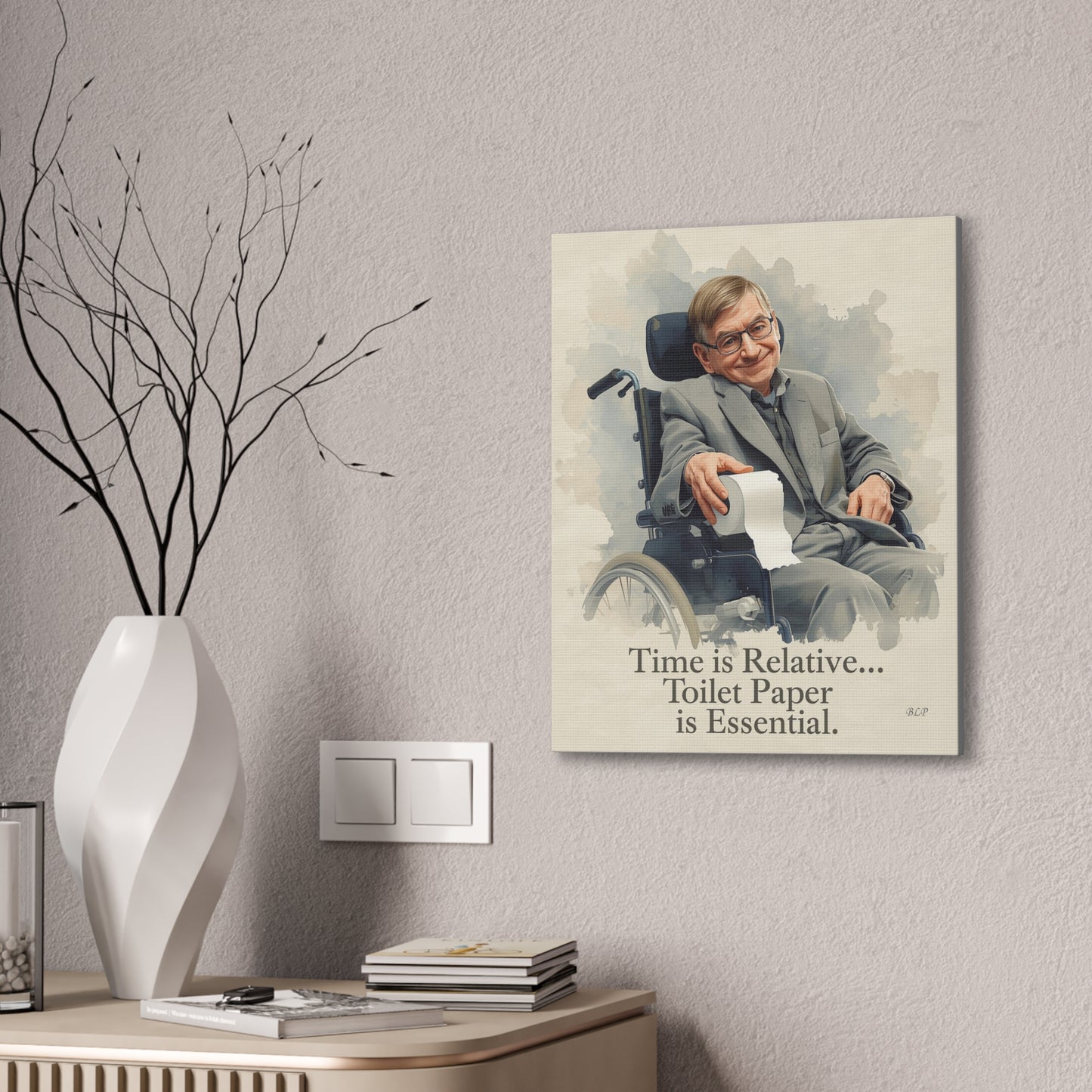 Hawking - Canvas Stretched, 0.75" - 2026 Wall Art - Bathroom Humor