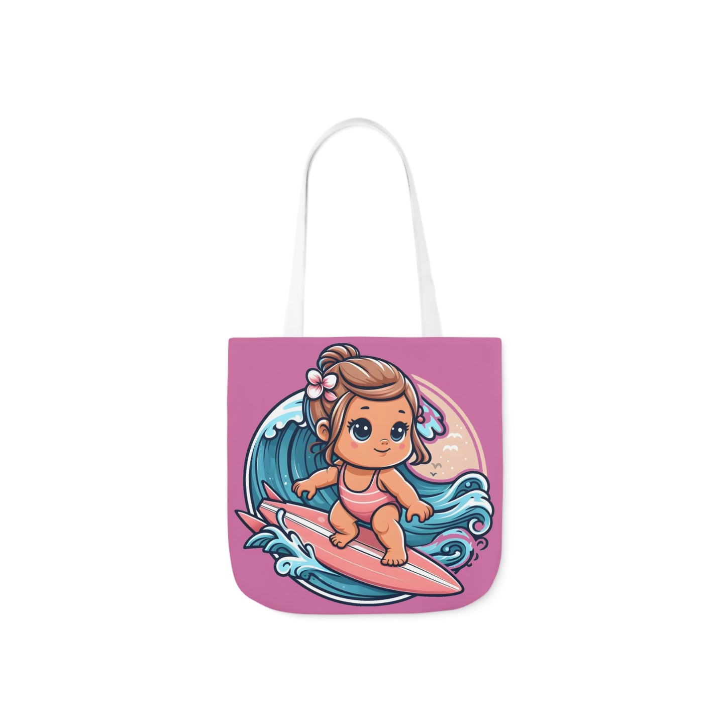 Little Surfer - Canvas Tote Bag, 5-Color Straps