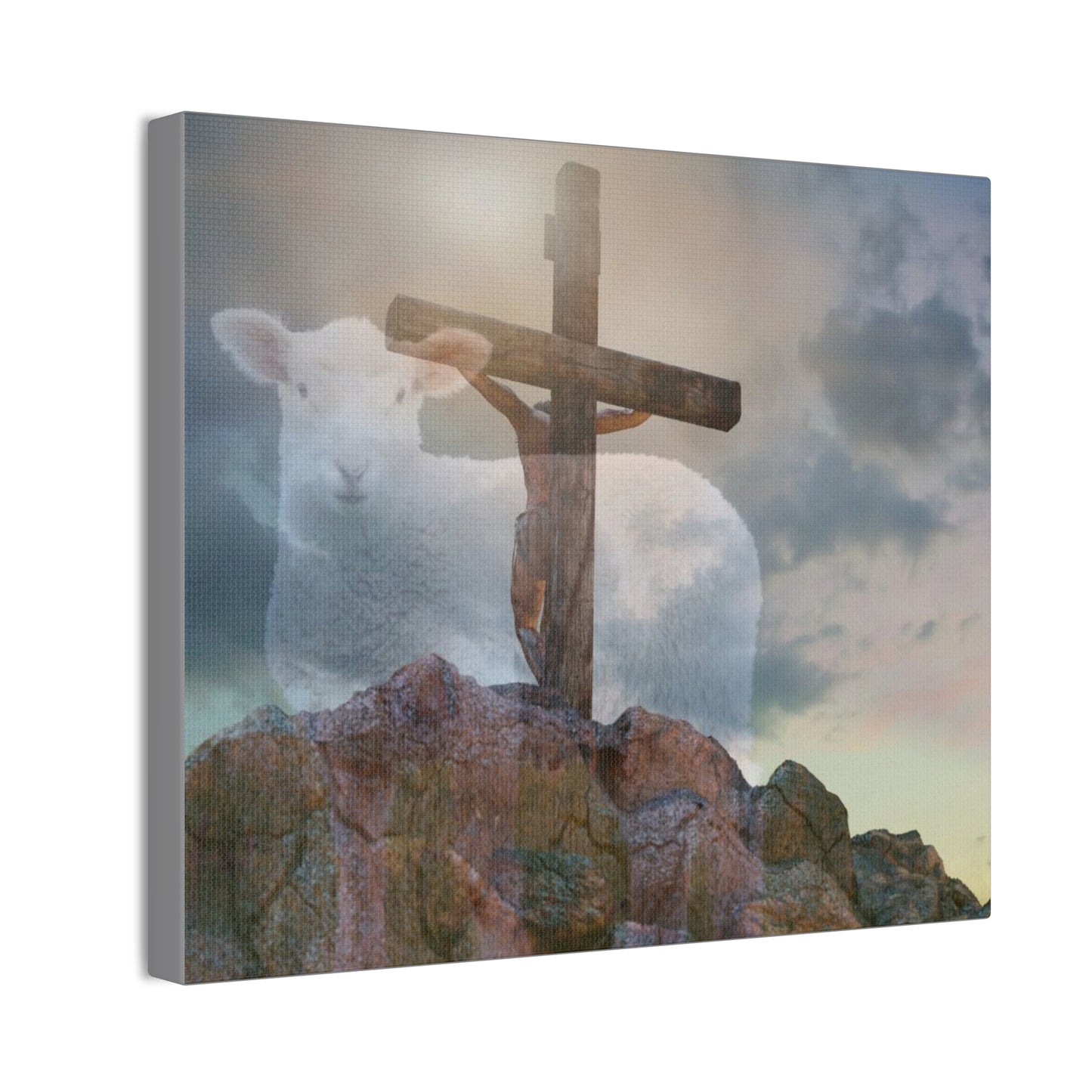 The Lamb of God - Canvas Stretched, 0.75" - Easter - Mother's Day - Father's Day