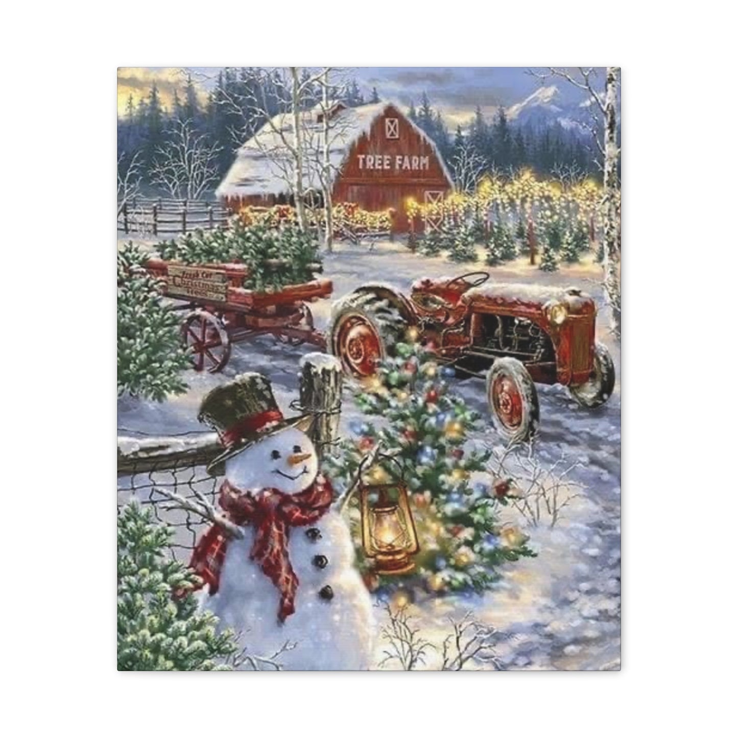 On the Farm - Canvas Stretched, 0.75" Christmas