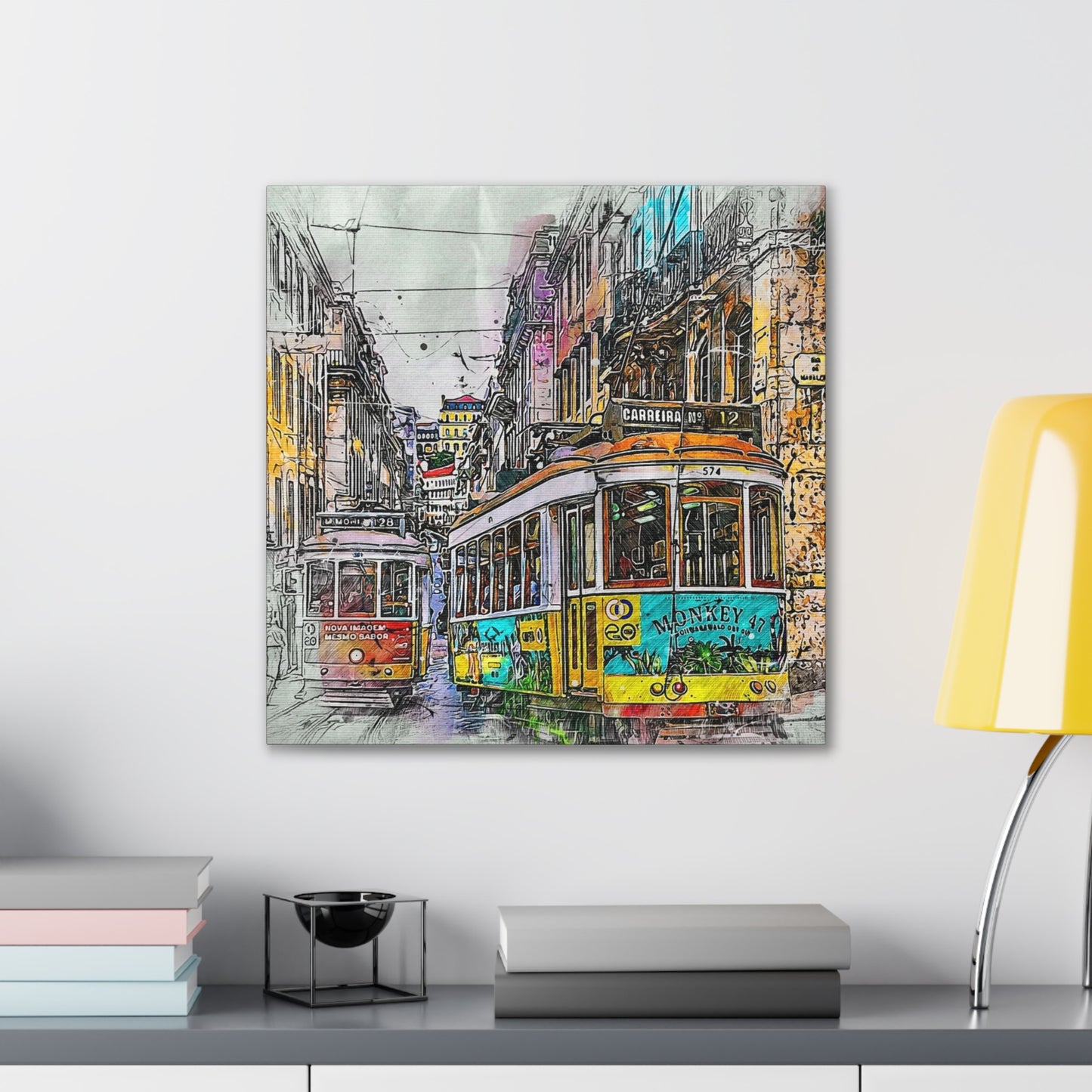 Street Cars - Canvas Stretched, 0.75"