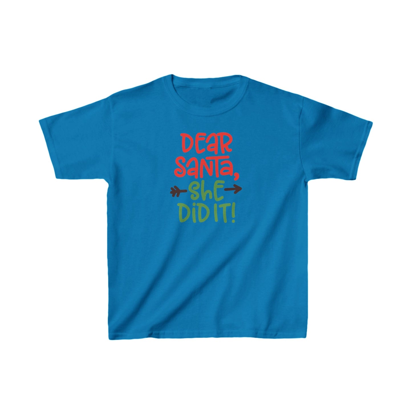 Kids - She Did it -  Heavy Cotton™ T-Shirts - Christmas