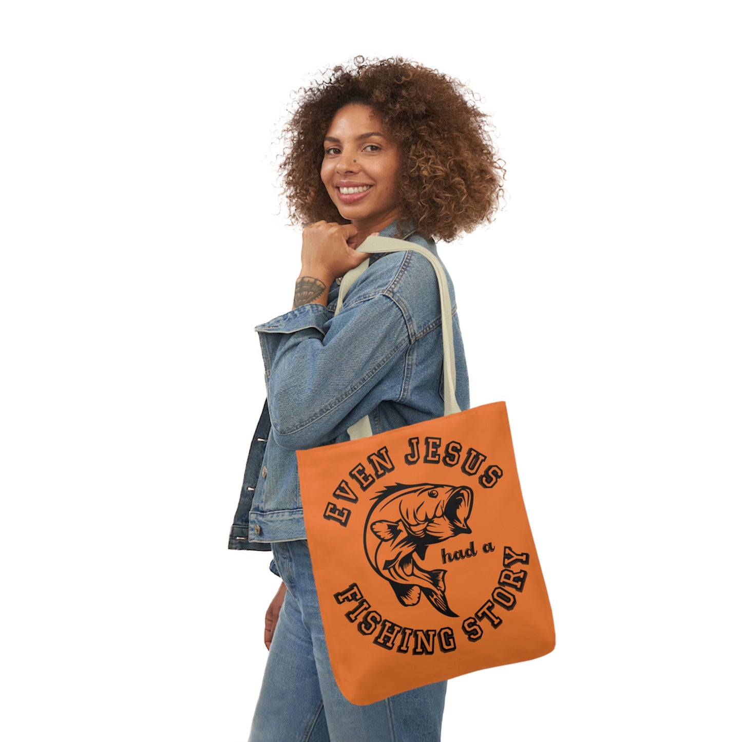 Fishing - Canvas Tote Bag, 5-Color Straps