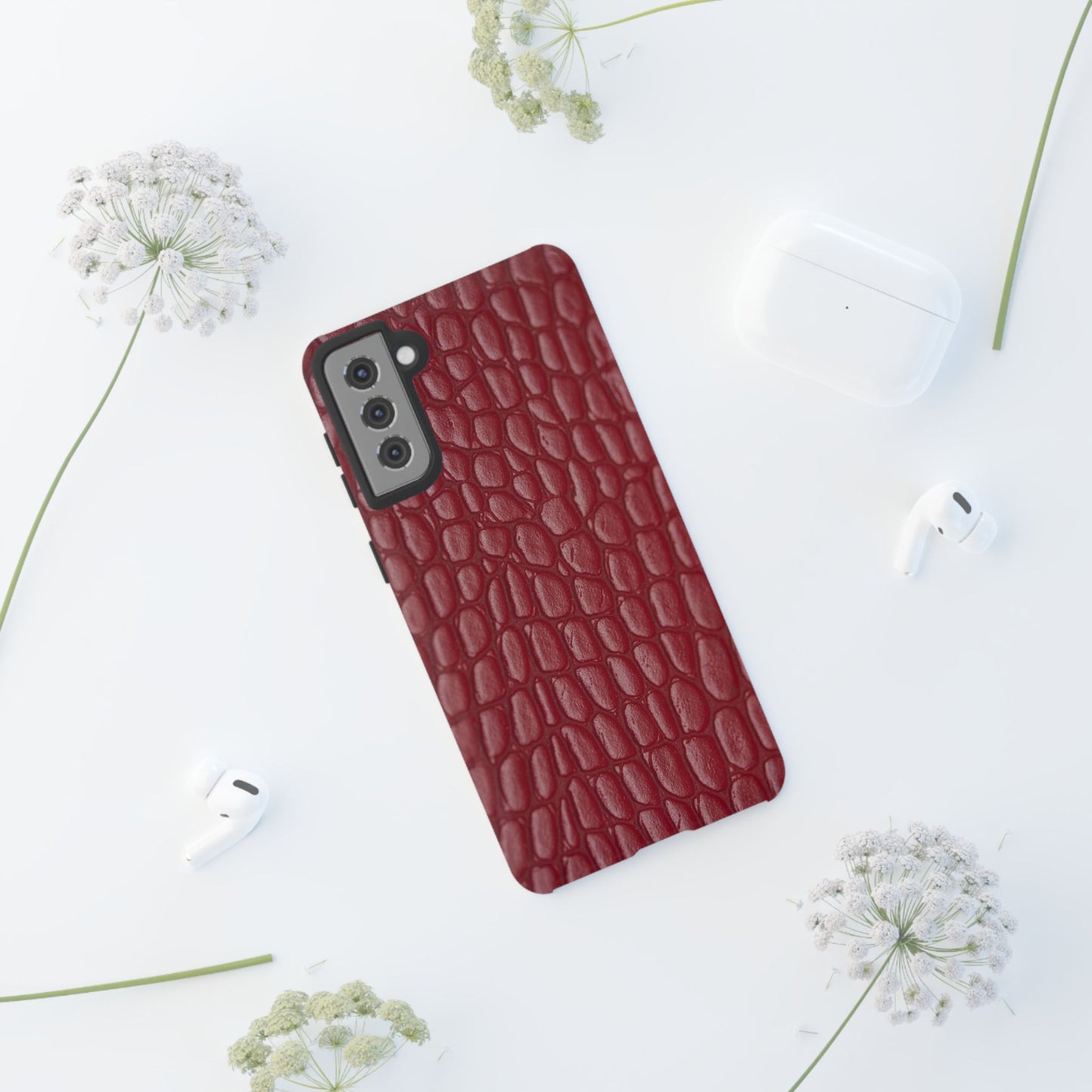 Red Leather - Tough Cases - Whimsical Phone Cases