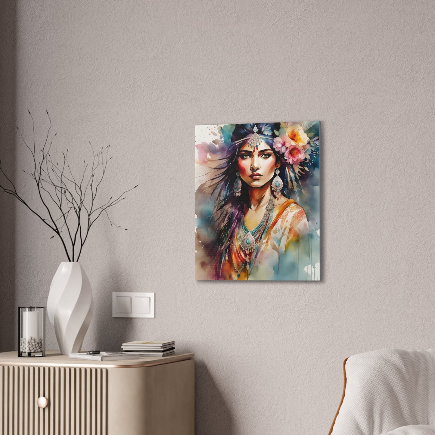 Indian Maiden - Canvas Stretched, 0.75" - 2026 Wall Art - Individuals