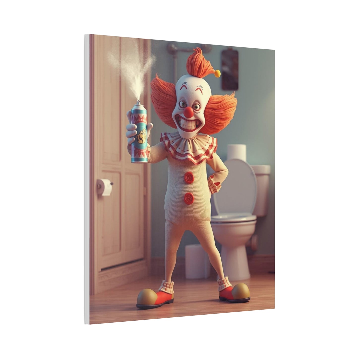 Clown - Canvas Stretched, 0.75" - Wall art 2026 - Bathroom Humor