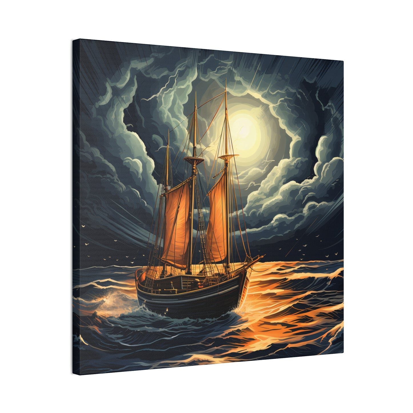 Sailing in the moonlight - Canvas Stretched, 0.75"