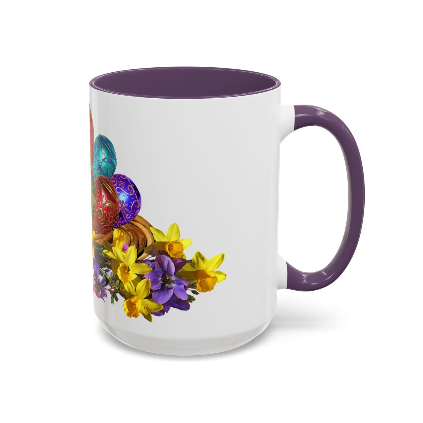 Easter Eggs - Accent Coffee Mug (11, 15oz) - Easter