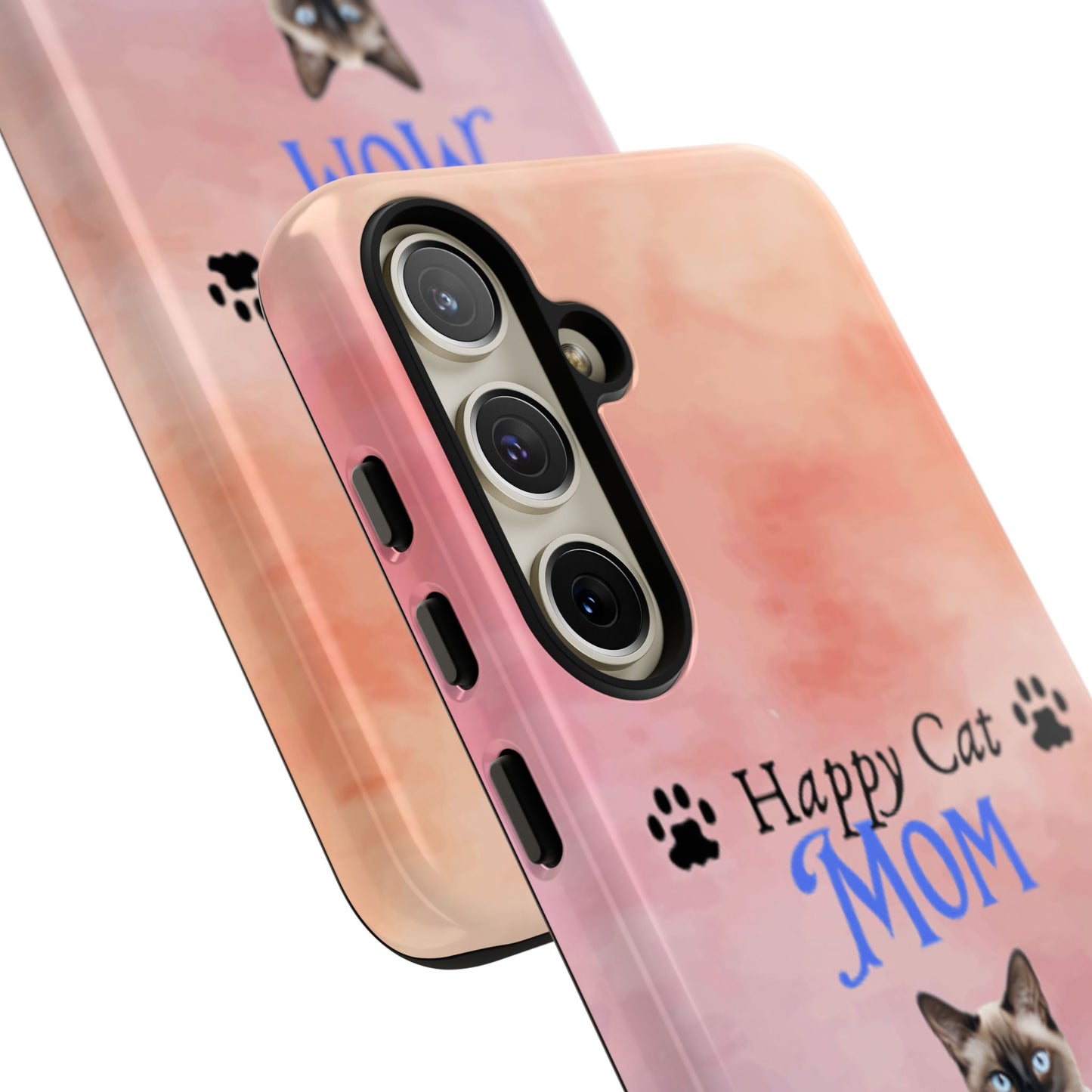 Happy Cat Mom - Personalized - Whimsical Phone Cases - Mother's Day