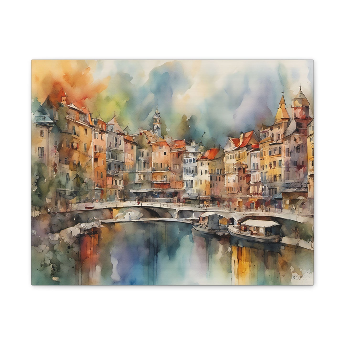 Coastal Town - Canvas Stretched, 0.75" - 2026 Wall Art - Places