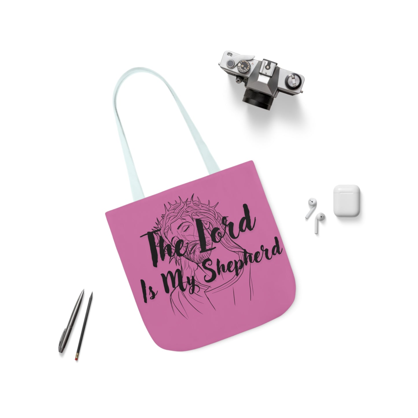 The Lord is My Shepherd - Canvas Tote Bag, 5-Color Straps - Religious