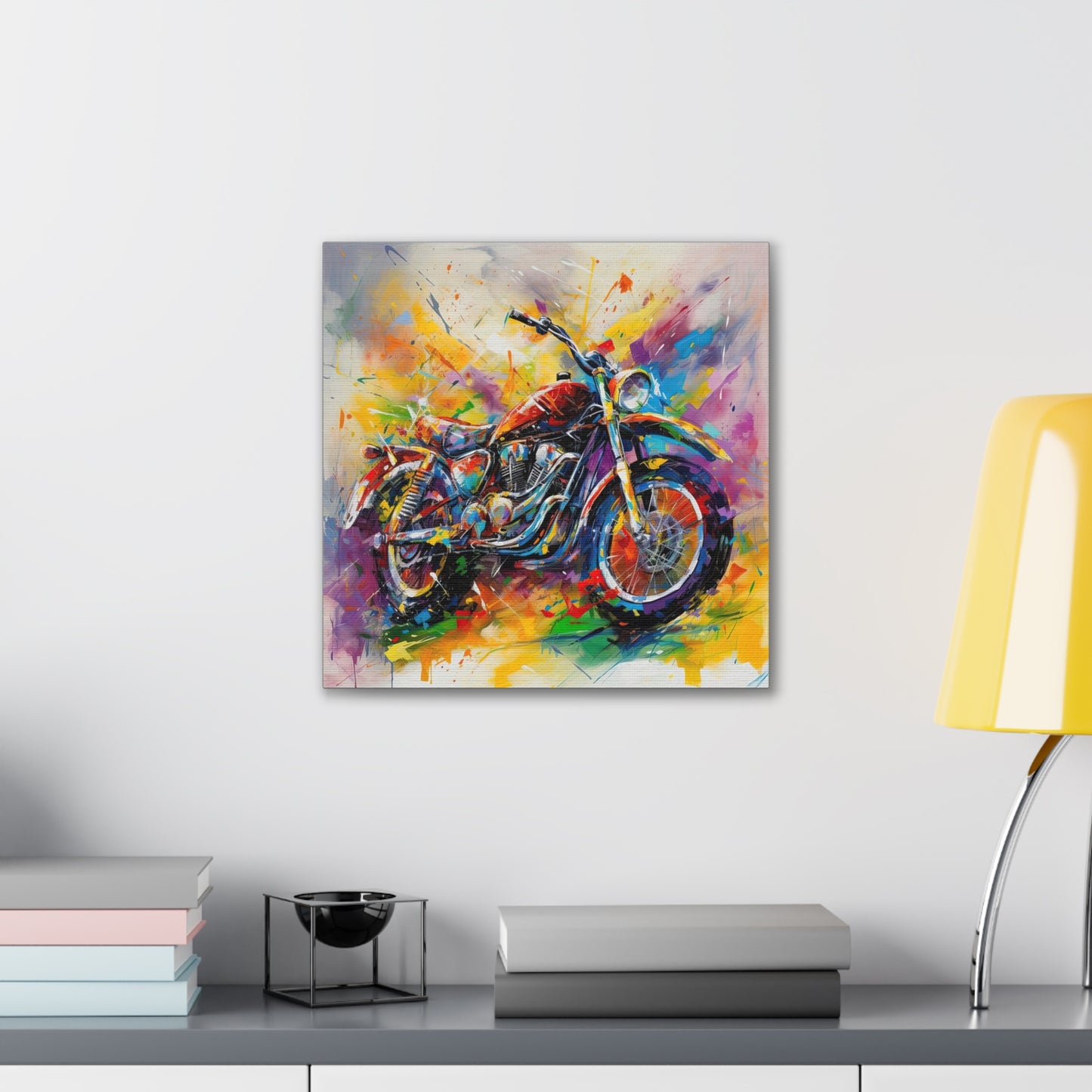 Bike in Oil - Canvas Stretched, 0.75"