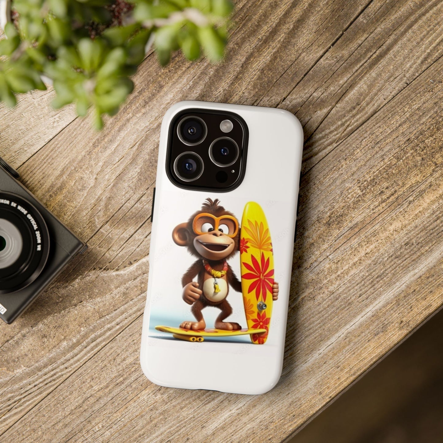 Surfer Monkey -Tough Whimsical Phone Cases