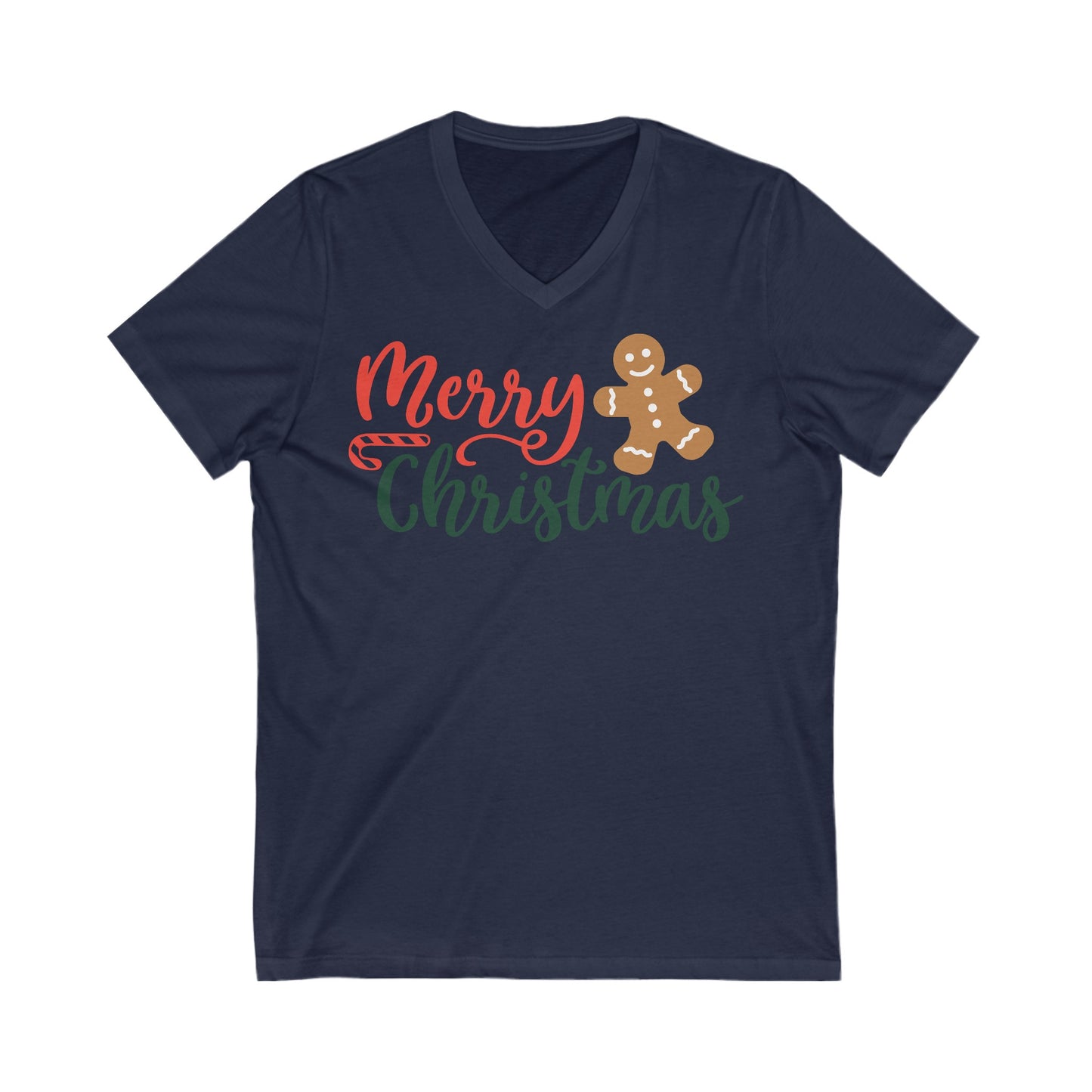 Merry - Unisex Jersey Short Sleeve V-Neck T-Shirts - Christmas