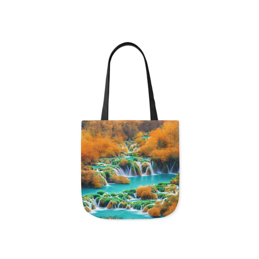 Waterfall - Canvas Tote Bag, 5-Color Straps