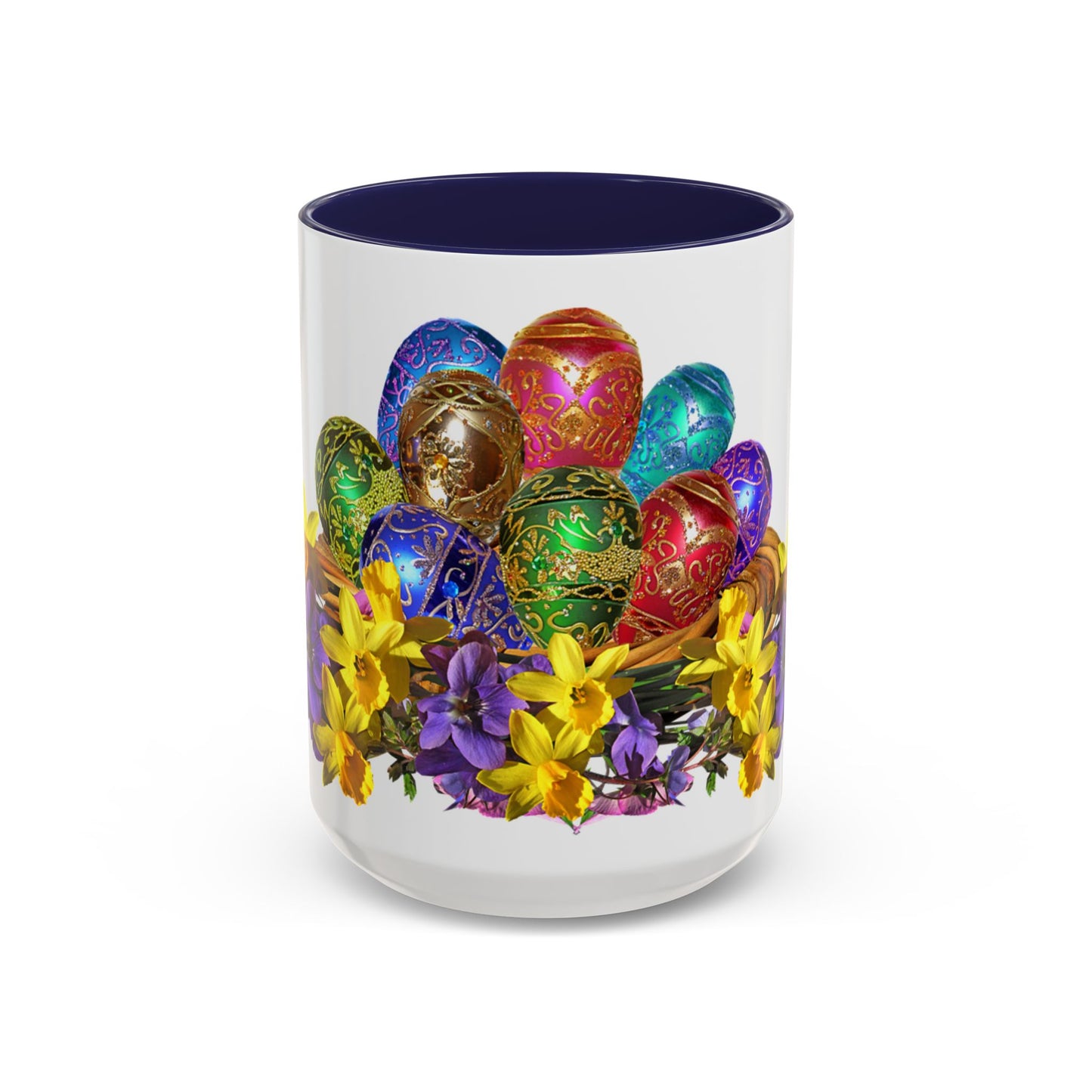 Easter Eggs - Accent Coffee Mug (11, 15oz) - Easter