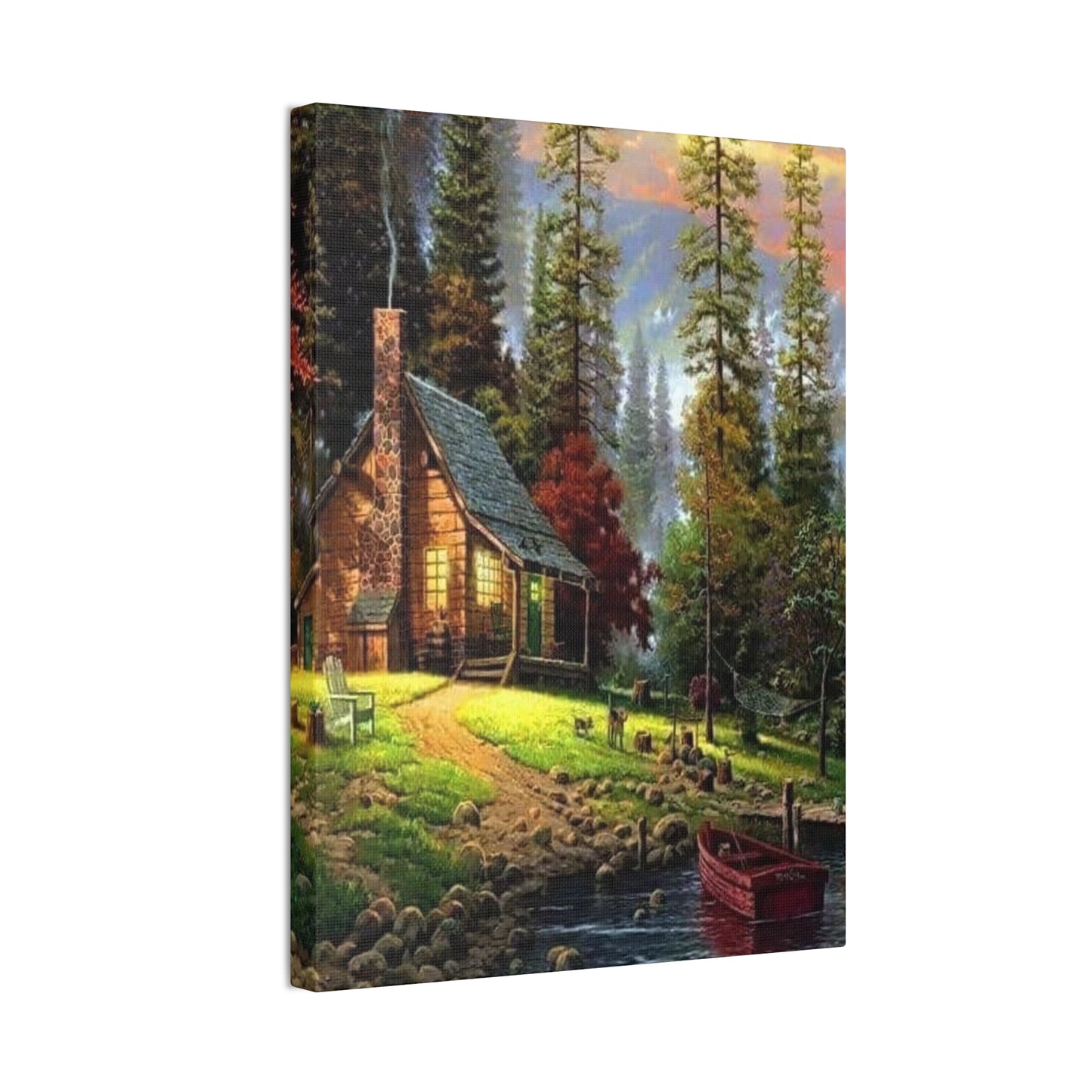 Cabin in the Woods - Canvas Stretched, 0.75"