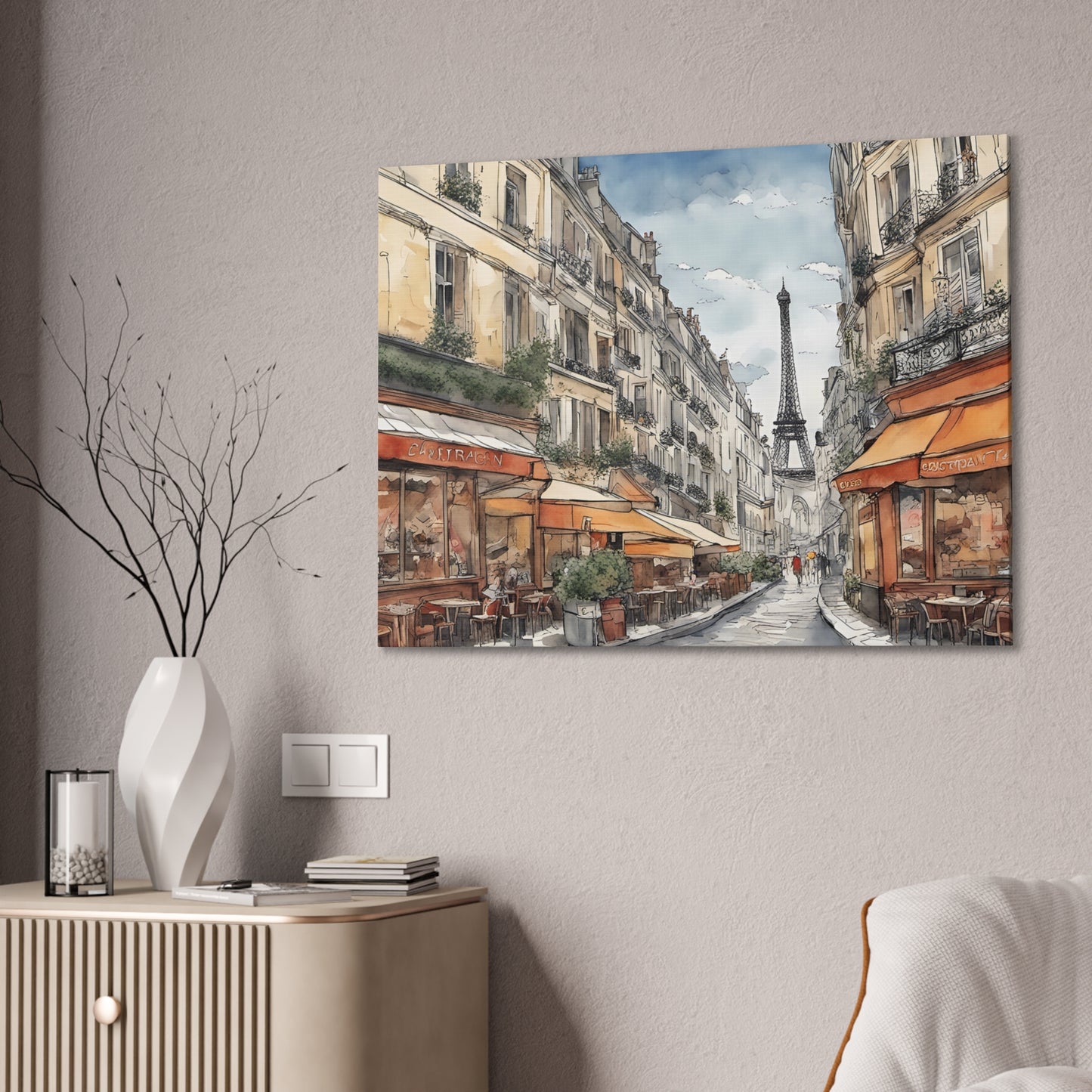 Paris Street - Canvas Stretched, 0.75"