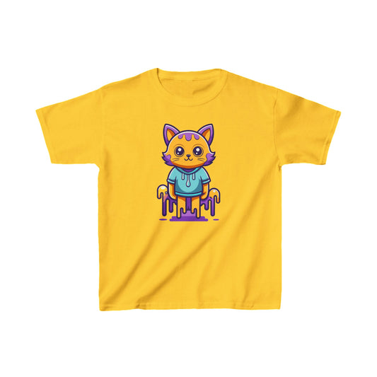 Kids - Cartoon Kitty -  Heavy Cotton™ T-Shirts