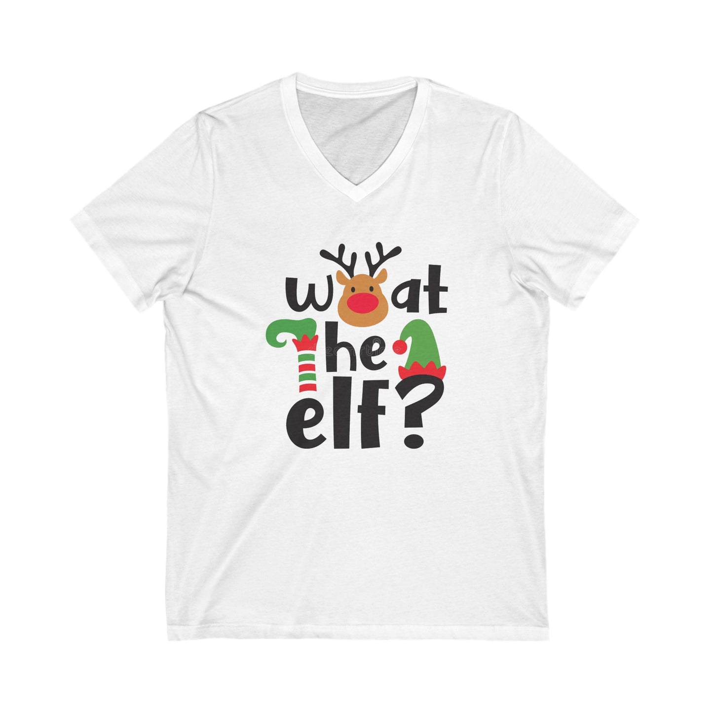 What the Elf - Unisex Jersey Short Sleeve V-Neck T-Shirt