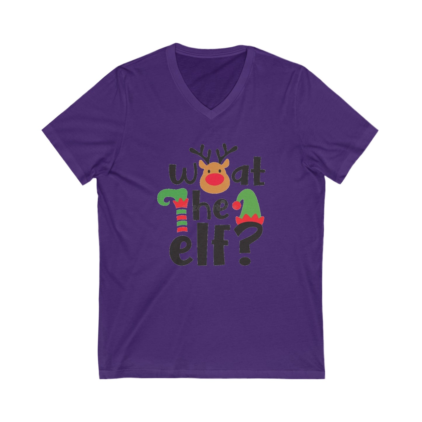 What the Elf - Unisex Jersey Short Sleeve V-Neck T-Shirt