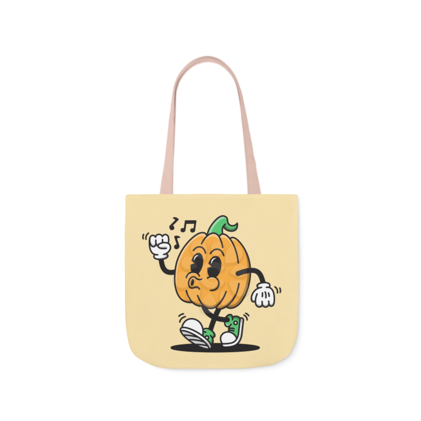 Happy Pumpkin - Canvas Tote Bag, 5-Color Straps - Halloween