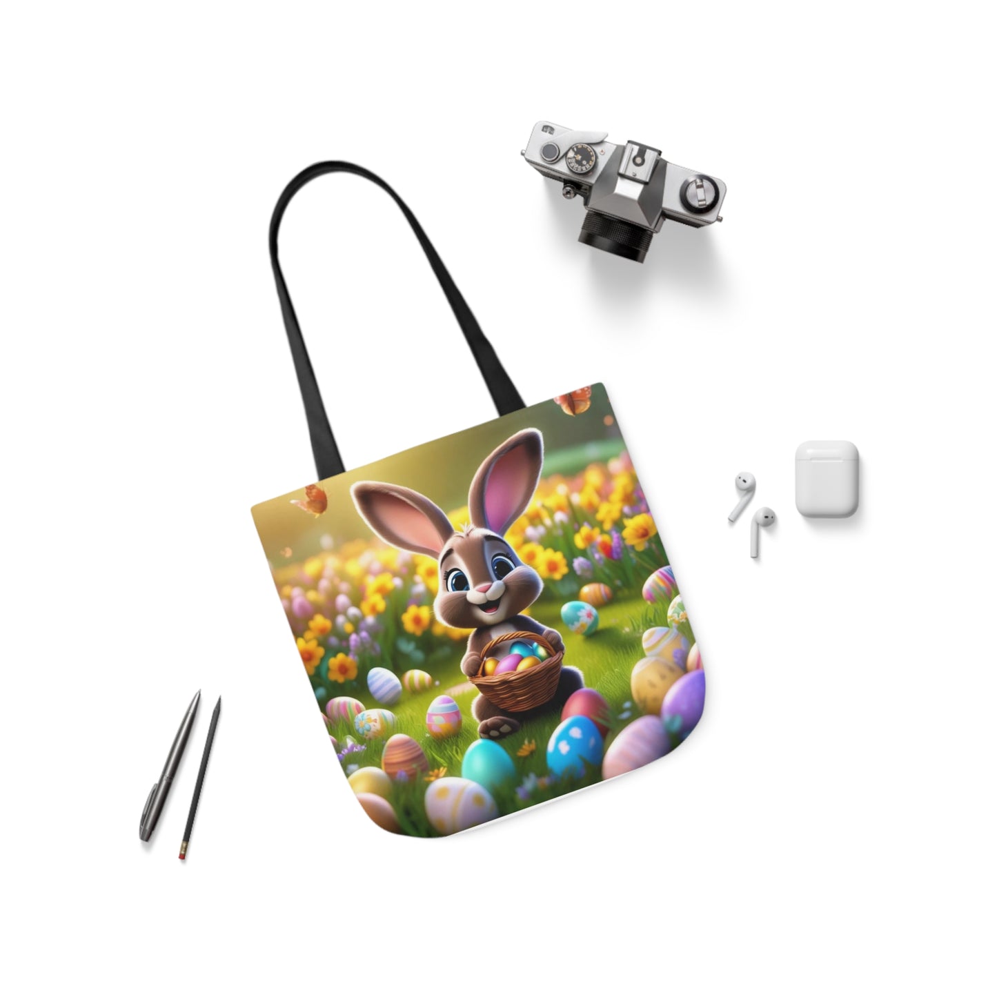 Easter - Canvas Tote Bag, 5-Color Straps