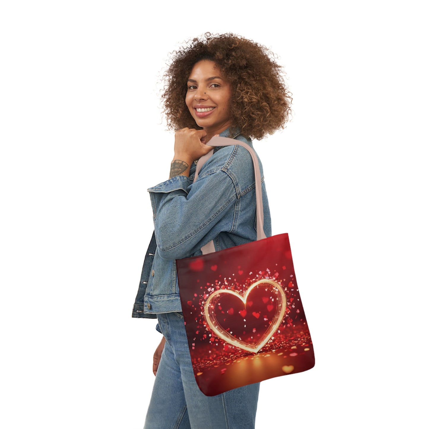 Valentines - Canvas Tote Bag, 5-Color Straps