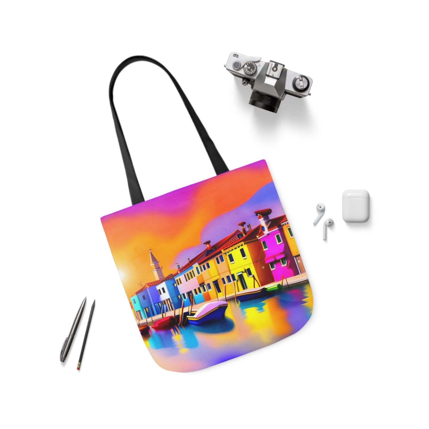 Venice - Canvas Tote Bag, 5-Color Straps