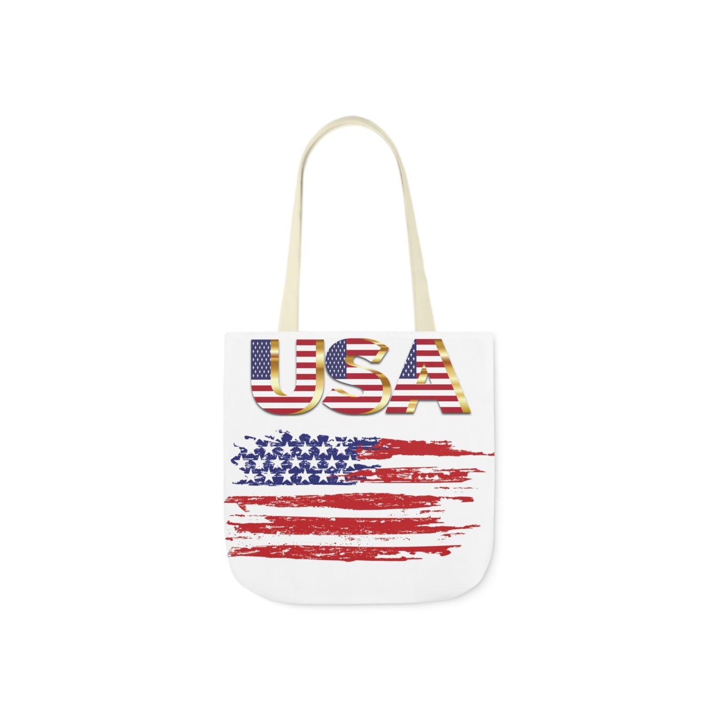 American - Canvas Tote Bag, 5-Color Straps - Patriotic